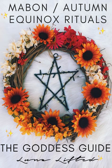 Mabon Blessings! NEW Goddess Guide Post on Mabon rituals & recipes to celebrate the second harvest. The theme is all about balance. Mabon Celebration Rituals, Mabon Ritual Pagan, Mabon Spells And Rituals, How To Celebrate Mabon, Mabon Party, Mabon Magic, Mabon Wreath, Mabon Blessing, Mabon Ideas