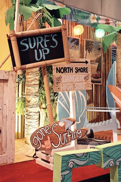 Surf Shack Vbs, Surfing Party, Surfer Party, Decoration Surf, Australia Party, Surf Birthday Party, Homecoming Themes, Surf Birthday, Surf Party