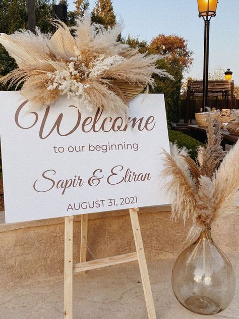 CLICK LINK TO SHOP Pampas Decor, Chic Boho Wedding, Grass Wedding, Dream Wedding Decorations, Traditional Wedding Decor, Wedding Entrance, Boho Wedding Decorations, Boho Chic Wedding, Neutral Wedding