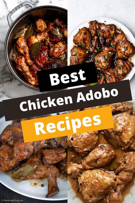 TOP 15 CHICKEN ADOBO RECIPES FOR FLAVOR Easy Adobo Chicken, Adobo Chicken Filipino, Adobe Chicken, Chicken Adobe, Chicken Adobo Recipe Easy, Chicken Adobo Recipe, Chicken Quarters, Reheat Chicken, Caprese Salad Recipe