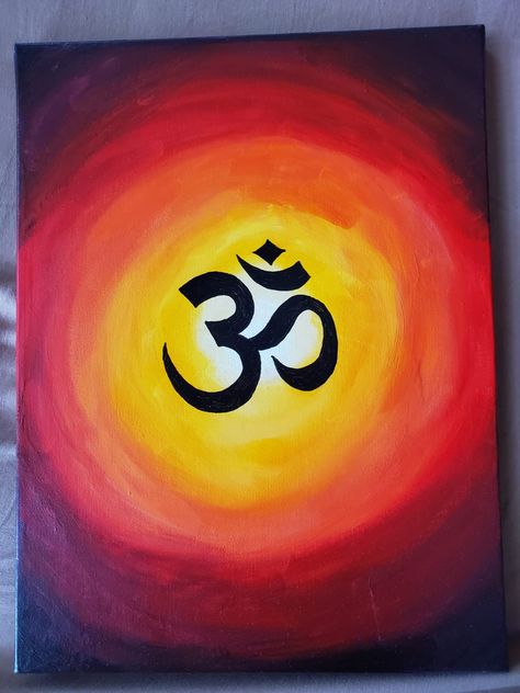 Try this painting and show me your art 🎨 🕉 #om #acryliccolor #om #canvaspainting #acryliccolors #ompainting #art #artlove #createlove #createpeace Om Painting On Canvas, Spiritual Easy Painting, Om Canvas Painting, Om Acrylic Painting, Easy Spiritual Paintings For Beginners, Yoga Canvas Painting, Om Painting Canvases, Spiritual Art Painting Easy, Spiritual Painting Ideas On Canvas