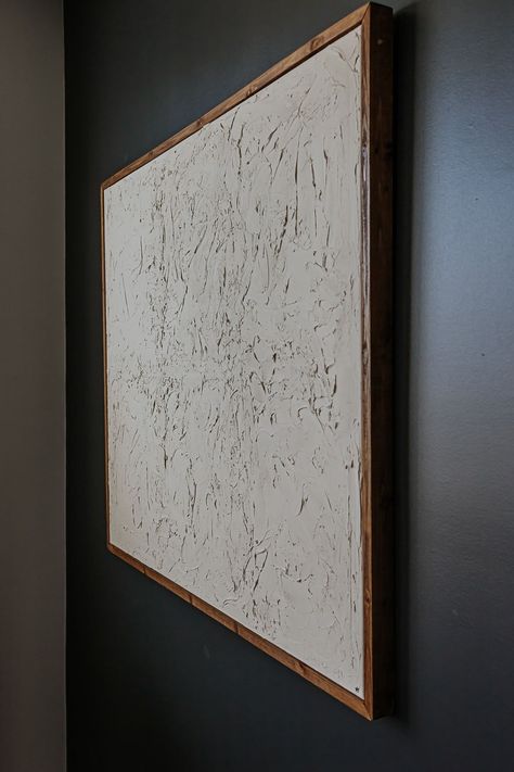 DIY Spackle Art - create your own abstract art with spackle and a canvas. Diy Spackle Art Christmas, Canvas Spackle Art, Spackle Canvas Art, Diy Spackle Art, Spackle Painting, Spackle Wall Art, Spackle Art, Pantry Renovation, Abstract Art Decor