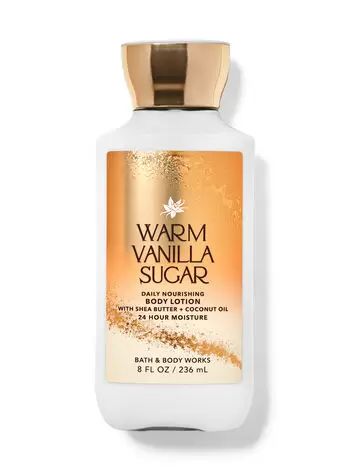 Warm Vanilla Sugar Daily Nourishing Body Lotion | Bath & Body Works Bath And Body Works Moisturizer, Vanilla Scented Lotion, Warm Sugar Vanilla, Vanilla Lotion Aesthetic, Body Lotion Bath And Body Works, Warm Vanilla Sugar Bath And Body Works, Vanilla Smelling Products, Vanilla Bath And Body Works, Vanilla Skincare