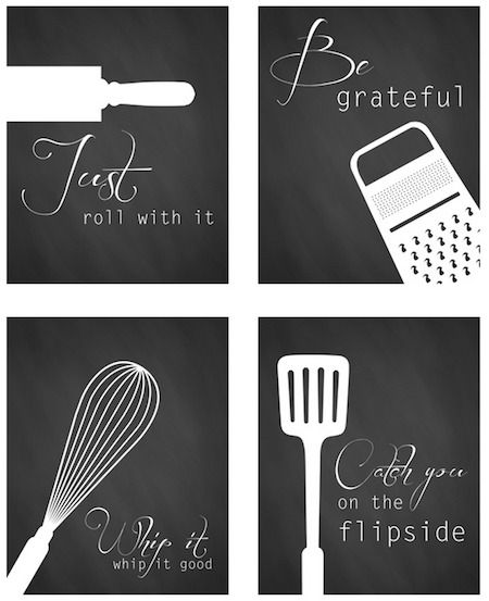 Roundup: 22 Free Kitchen Wall Art Printables #["paper", "colorful", "contemporary", "traditional", "transitional", "crafting", "Kitchen", "wall art", "Foodie-Fridays", "vintage", "Roundup"] Kitchen Wall Art Printables, Wall Art Printables, Decor Ikea, Art Printables, Kitchen Design Decor, Trendy Kitchen, Kitchen Makeover, Kitchen Wall Decor, Kitchen Art