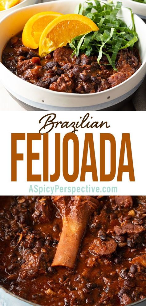 Brazilian Dinner Ideas, Brazilian Stew Recipe, Pork And Black Bean Chili, Pork And Black Beans Recipe, Brazilian Black Beans And Rice, Pork Black Beans And Rice, Brazilian Black Bean Stew, Brazilian Pork Recipes, Brazil Recipes Authentic