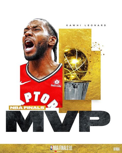 NBA on Instagram: “The 2019 Bill Russell #NBAFinals MVP... Kawhi Leonard of the @raptors! #WeTheNorth” Warriors Graphics, Nba Poster, Basket Nba, Bill Russell, Nba Mvp, Kawhi Leonard, Sport Banner, Basketball Funny, Magazine Layout Design