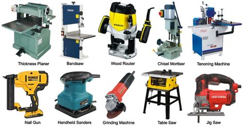 Woodworking Machine: Definition, Types, Uses, Working, Application, Advantages & Disadvantages - Engineering Learn Jigsaw Machine, Hand Router, Used Woodworking Machinery, Carpentry Workshop, Woodworking Equipment, Making Furniture, Engineering Tools, Beautiful Lighthouse, Cnc Wood