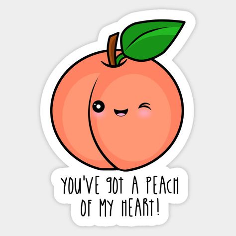 Cheesy Puns, Big Peach, Punny Puns, Punny Cards, Funny Food Puns, Love Puns, Cute Puns, Food Puns, Cute Cartoon Drawings