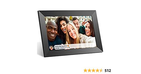 Anyuse WiFi Digital Picture Frame 10 inch 16GB Photo Frame with IPS HD Touch Screen, Share Photos or Videos via Frameo APP, Auto-Rotate, Wall Mountable, Portrait and Landscape Calendar Clock, Digital Picture Frames, Digital Picture Frame, Photo Slideshow, Image File Formats, Digital Frame, Buy Buy Baby, Memory Card, Aspect Ratio