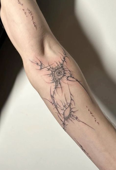 Moving On Tattoos, Around Arm Tattoo, Unique Tattoos For Men, Simple Tattoos For Guys, Grunge Tattoo, Funky Tattoos, Sigil Tattoo, Sharpie Tattoos, Forarm Tattoos