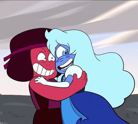 Ruby And Sapphire Matching Icons, Ruby And Sapphire Fanart, Steven Universe Ruby And Sapphire, Ruby And Sapphire Steven Universe, Steven Universe Sapphire, Ruby X Sapphire, Boyfriend Core, Sapphire Su, Sapphire Steven Universe