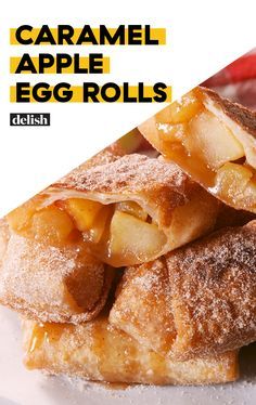 Dessert Eggroll Recipe, Eggroll Desserts, Apple Egg Rolls, Eggroll Recipes, Dessert Eggroll, Eggrolls Recipe, Wrapper Recipes, Homemade Danish, Breakfast Cheese