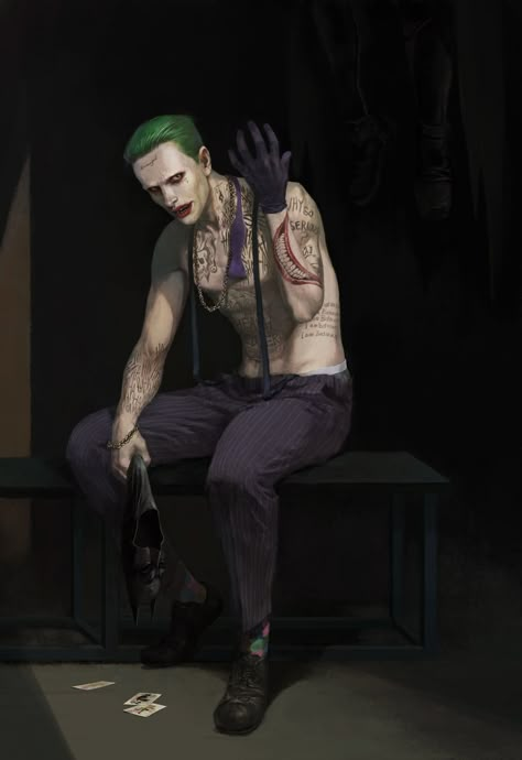 ArtStation - joker, xingyue wang Jared Leto Joker, Leto Joker, Der Joker, Joker Pics, Joker Wallpapers, Dc Villains, Joker Is, Joker Art, Batman Joker