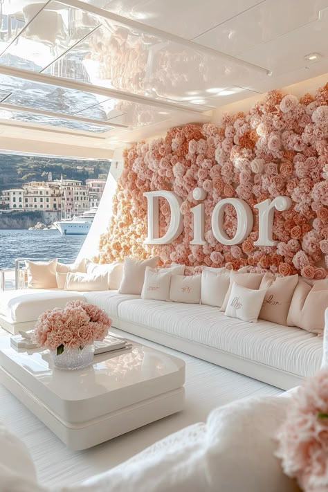 Dior Party Theme, Bridal Room Decor, Launch Event Ideas, Dior Party, Dior Store, Bday Dress, Fragrance Photography, Resort Dress, Yacht Party