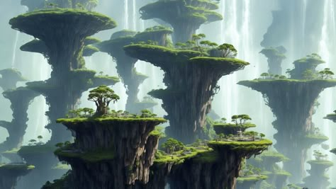 Alien Worlds Landscape, Fantasy Biomes, Alien Jungle, Fantasy Planets, Alien Civilization, Alien Landscape, Scifi Fantasy Art, Sci Fi Environment, Fantasy Ideas