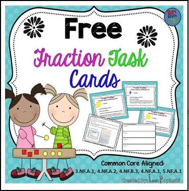 FREE MATH LESSON - “FREE Fraction Task Cards” - Go to The Best of Teacher Entrepreneurs for this and hundreds of free lessons. 3rd - 5th Grade    #FreeLesson    #Math   http://www.thebestofteacherentrepreneurs.net/2015/12/free-math-lesson-free-fraction-task.html Fraction Centers, Spelling Task Cards, Stem Task Cards, 3rd Grade Fractions, Task Cards Free, Maths Resources, Math Tasks, Math Task Cards, Math Fractions