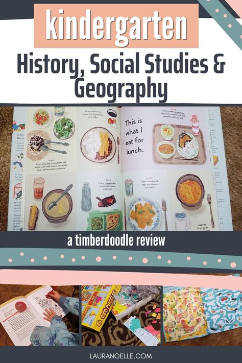 Young children are fascinated by the great big world around them and often amazed at the idea that so much of the world out there is different than what they see every day. Here's what we thought of Timberdood's materials introducing history and geography in their Kindergarten curriculum. History Activities For Kindergarten, History Lessons For Kindergarten, Kindergarten Homeschool Social Studies Curriculum, Kindergarten History Lesson, Preschool History Lessons, Around The World Curriculum, Kindergarten Subjects Homeschool, Kindergarten Homeschool Social Studies, Kindergarten History Curriculum