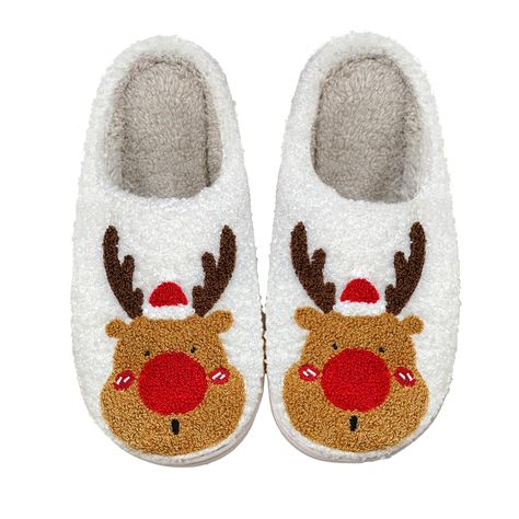 PRICES MAY VARY. Christmas Design: Cute Christmas Reindeer Slippers are designed with breathable knitted upper and Christmas moose pattern. The exquisite design also allows you to keep fashionable in winter, providing women with better wearing options. Soft Plush Lining: Womens cozy christmas slippers, Soft plush kisses your feet, which is very comfortable and gives you the most intimate care High Quality Rubber Soles: Christmas Cartoon Fuzzy Embroidery Slipper with memory foam rubber soles have Lounge Slippers, Moose Slippers, Reindeer Slippers, Embroidery Slippers, Slippers Collection, Fleece Slippers, Holiday Slippers, Christmas Slippers, Christmas Moose