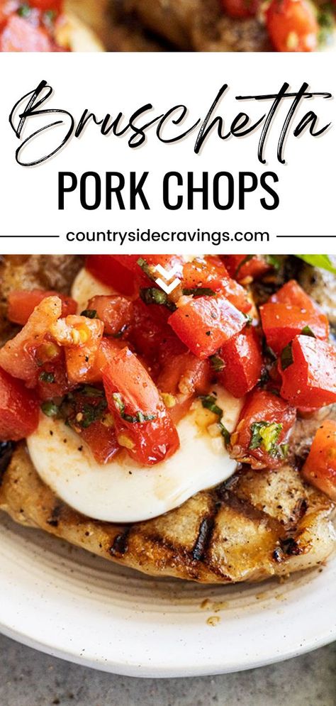 Pork Chop Toppings, Caprese Pork Chops, Summer Pork Chop Recipes, Pulled Pork Dinner Ideas, Tenderloin Pulled Pork, Pork Dinner Ideas, Recipes For Pork Chops, Pulled Pork Dinner, Recipes For Pork