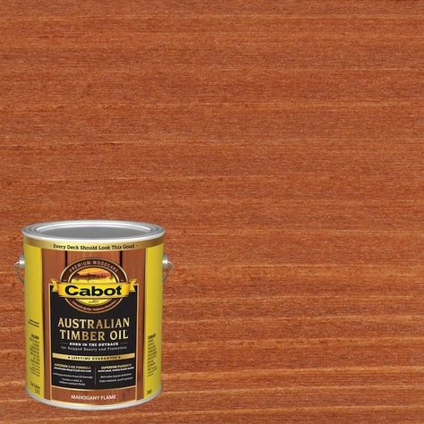 Cabot Pre-Tinted Mahognay Flame Transparent Exterior Wood Stain and Sealer (1-Gallon) in the Exterior Stains department at Lowes.com Cabot Australian Timber Oil, Exterior Wood Stain, Exterior Stain, Deck Construction, Teak Oil, Mineral Spirits, Tung Oil, Oil Treatments, Exterior Wood