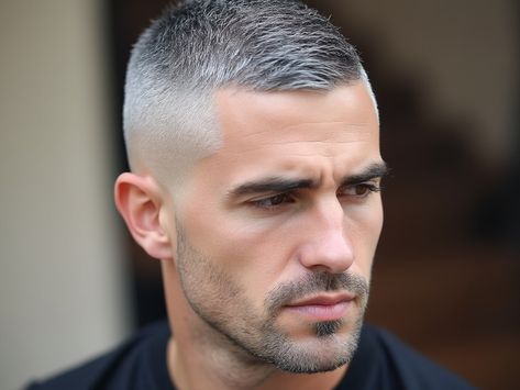 Easy Short Grey Hairstyles for Men: Low Maintenance Men Haircut For Short Hair, Short Back And Sides Mens Fade Haircut, Mens Salt And Pepper Hairstyles, Jar Head Haircut Men, Men’s Haircut Salt And Pepper, Men’s Trending Haircuts, Older Men’s Hairstyles Short, Zero Fade Haircut Men, High Skin Fade Men