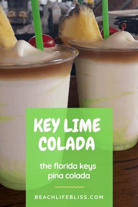 Key Lime Pina Colada - A Delicious Twist On Your Favorite Tropical Drink Key Lime Colada, Key Lime Desserts, Key Lime Pie Easy, Martini Party, Airbnb Hosting, Frozen Cocktail, Happy Juice, Lime Desserts, Pina Colada Recipe