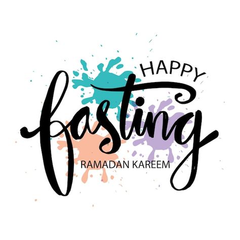 Happy fasting ramadan kareem hand letter... | Premium Vector #Freepik #vector #background #banner #poster #abstract Happy Fasting, Hand Lettering Typography, Lettering Poster, Lettering Typography, Poster Abstract, Ramadan Kareem, Designs To Draw, Premium Vector, Ramadan