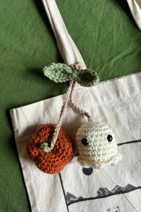 A handmade crocheted cream ghost & pumpkin plushie hanging decoration! 

crochet ghost, crochet pumpkin, crochet, crochet fall, fall decor, handmade fall decor, halloween decor, car halloween decor, car hanger, car accessory, handmade, handmade gifts, crochet gifts, cute crochet, crochet ideas, crochet fall ideas, crochet halloween ideas, crochet ghost plushie, crochet pumpkin plushie, crochet plushie Ghost Plushie, Ghost Crochet, Crochet Ghost, Pumpkin Crochet, Plushie Crochet, Gifts Crochet, Crochet Plushie, Crochet Halloween, Car Hangers