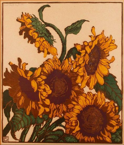 Sunflower Art Drawing, Sunflowers Illustration, Sunflower Mural, Sunflowers Aesthetic, Sunflower Aesthetic, Sunflowers Art, Sunflowers Painting, Painting Sunflowers, Sunflower Illustration