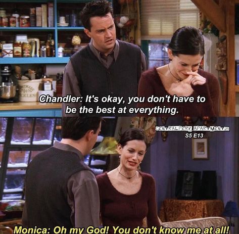 Monica/Chandler from Friends Friends Monica And Chandler, Chandler Quotes, Monica Chandler, Friends Monica, Friends 1994, Friends Tv Quotes, Friends Memes, Monica And Chandler, Best Tv Series Ever