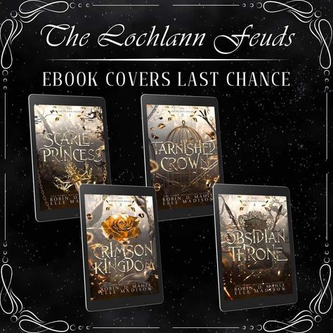 Ahh!!! We can’t believe it’s already September!! And not only does that mean we’re back into Pumpkin Spice season, it also means it’s time for our long-awaited Lochlann Feuds rebrand! We are so excited to give our Scarlet Princess a little refresh with these gorgeous new covers 😍😍😍 If you are still wanting to complete your set, or prefer the gold covers to the new black ones, make sure you grab them now! As of midnight tonight they will be switched over to the new ones. As for the paperba... Lochlann Feuds, Pumpkin Spice Season, Ebook Cover, Princess Crown, Pumpkin Spice, So Excited, Scarlet, New Black, The Gold