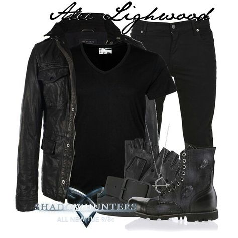 Alec Lightwood from tv show shadowhunters Womans Outfits, Korra Cosplay, Dark Wardrobe, Character Wardrobe, Mens Black Dress Shoes, Emo Style, Hunter Outfit, Vampire Boy, All Black Fashion