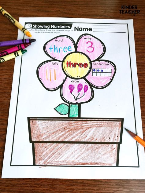 Hello there! I want to give you these free Spring-themed math worksheets! Representing Numbers Students fill in the flower petals according to the number. Students show how they can represent the number by using tallies, pictures, a ten frame, write the word and write the number. When can I use these worksheets? This could be … Representing Numbers, Drawing A Picture, Maths Activity, Number Printables, Kindergarten Math Worksheets Free, Numbers Worksheet, Homeschool Spanish, Whole Numbers, Math Education