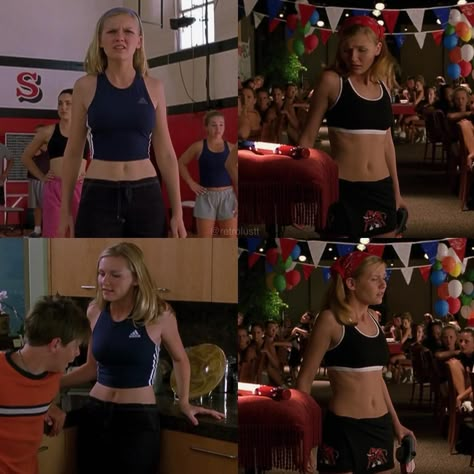 Torrance’s outfits in Bring It On 📣 Which outfit’s your favourite? • Bring It On M ‧ 2000 ‧ 1h 38m • #bringiton #movie #movies #outfit #outfits #kirstendunst #2000s #00s #cheer #cheerleading #cheerleader #cheerleaders Do you like Torrance’s outfits? Bring It On Fashion, Bring It On All Or Nothing Outfits, 2000s Cheerleader, Bring It On Aesthetic, Bring It On Outfits, 2000 Movies, 2000 Outfit, 2000s Inspired Outfits, 2000s Vibe