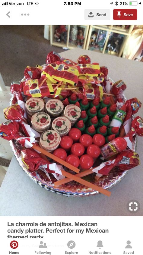 Party Food Ideas For Adults, Candy Platter, 18th Party, Bff Christmas, Mexican Baby Shower, Couples Tattoo, Mexican Birthday Parties, Red Quince, Mexican Party Decorations