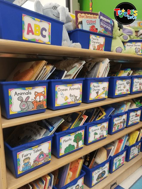 Tips for setting up a classroom library that's inviting, cozy, and fun to read in. This post talks about how to organize your library with book bin labels, helping students make independent book baggies, have kids shop for books, and having a grand opening for your library! Includes a freebie with a book-shopping schedule, and book labels. #tejedastots #classroomlibrary School Library Activities, Setting Up A Classroom, School Library Bulletin Boards, 1st Grade Books, Classroom Library Labels, Kindergarten Library, Classroom Library Organization, Kids Preschool Learning, Book Bin