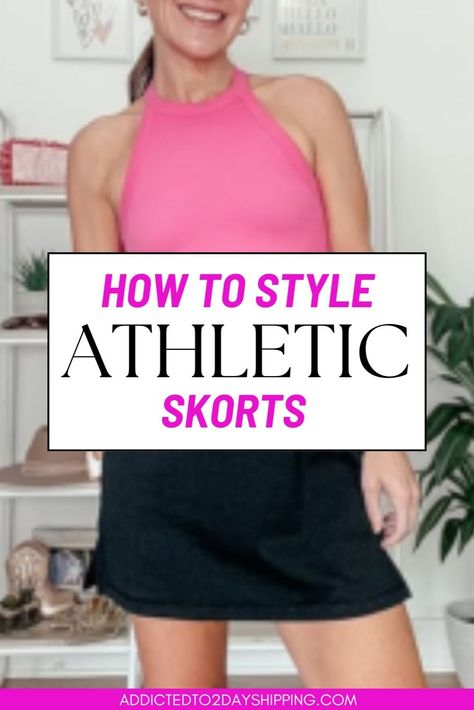 Discover the versatility of Skorts with our comprehensive guide on How To Style them. From sporty Tennis Skort looks to elegant Skort Outfits, explore different combinations that suit your lifestyle. Find inspiration for creating fashionable ensembles that balance comfort and style, perfect for your active adventures and relaxed days alike. Athletic Skort Outfit, Skort Outfit Athletic, Skort Outfits, Athletic Skirt Outfit, Cute Athletic Outfits, Skort Outfit, Athletic Skort, Athletic Skirt, Cute Leggings