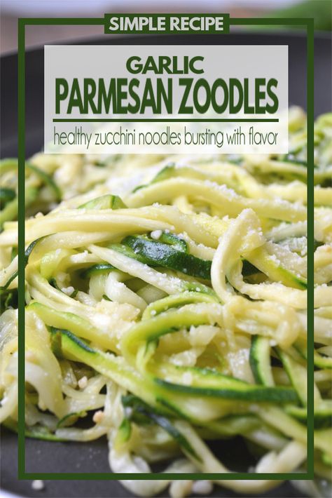 Parmesan Zucchini Noodles, Cook Zucchini Noodles, Healthier Sweets, Zucchini Noodle Recipes, How To Cook Zucchini, Slender Kitchen, Easy Skillet Meals, Zoodle Recipes, Healthy Zucchini