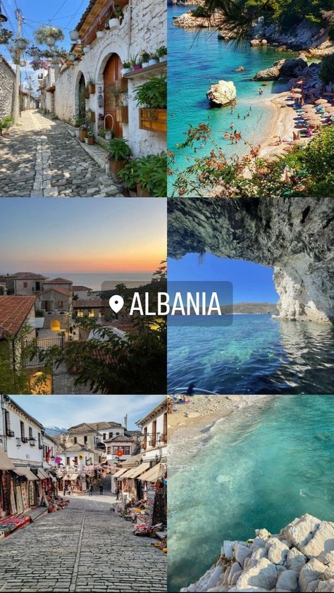 #travelideas #wanderlust #explore #vacationplanning #adventureawaits #bucketlist #travelinspiration #globetrotter #destinationgoals #traveltips #dreamvacation #travelgoals #wanderlustwednesday #travelgram #exploremore Albania Vacation, Albania Aesthetic, Travel Albania, Albania Travel, Usa Places, Dream Vacation Spots, Solo Traveling, Holiday Travel Destinations, Top Places To Travel