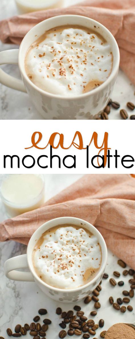 Warm Up this Winter with this Easy Mocha Latte Recipe! Mocha Cappuccino Recipe, Fall Iced Latte Recipes, Easy Mocha Coffee, Easy Cappuccino Recipe, Espresso Maker Recipes, Pumpkin Spice Mocha, Mocha Latte Recipe, Cold Appetizers Easy, Coffee Recipes Hot