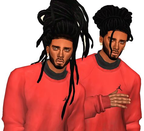 Ebonix | Bluediamondkinks Messy Bun Dreads & Bun It Up Dreads Hair The Sims 4, Dread Bun, Sims 4 Hair Male, Sims 4 Blog, Long Dreads, Die Sims 4, Sims 4 Black Hair, Sims 4 Cc Kids Clothing, White Hair Color