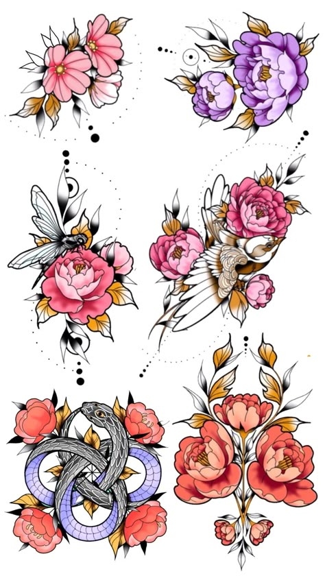 Peony Simple Tattoo, Colored Flash Tattoos, Neotraditional Flowers Tattoo, Neotraditional Flower Tattoo, American Traditional Flower Tattoo, Traditional Moth Tattoo, Colour Tattoos, Vintage Tattoo Art, Neo Tattoo