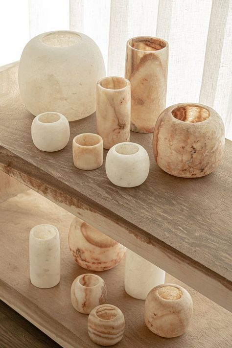 Stone Candle Holder, Bathroom Candles, Alabaster Stone, Welcome To My House, Marble Candle, London Apartment, Bath Accessories Set, Ceramics Ideas Pottery, Home Design Decor