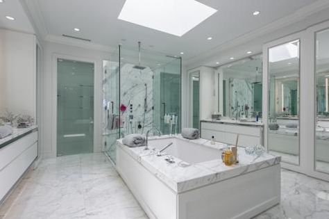 Interested in a Wet Room? Learn More About This Hot Bathroom Style | HGTV's Decorating & Design Blog | HGTV White Spa Bathroom, Spa Inspired Bathrooms, Spa Like Bathrooms, Spa Inspired Bathroom, Marble Floors, Spa Like Bathroom, Spa Inspiration, Bathroom Pictures, Bathroom Spa