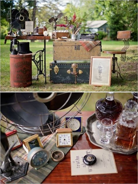 Masculine Party, Vintage Suitcase Wedding, Masculine Wedding, Rose Wedding Dress, Vintage Whiskey, Cottage Wedding, Guest Book Table, Wedding Elements, Wedding Card Holder