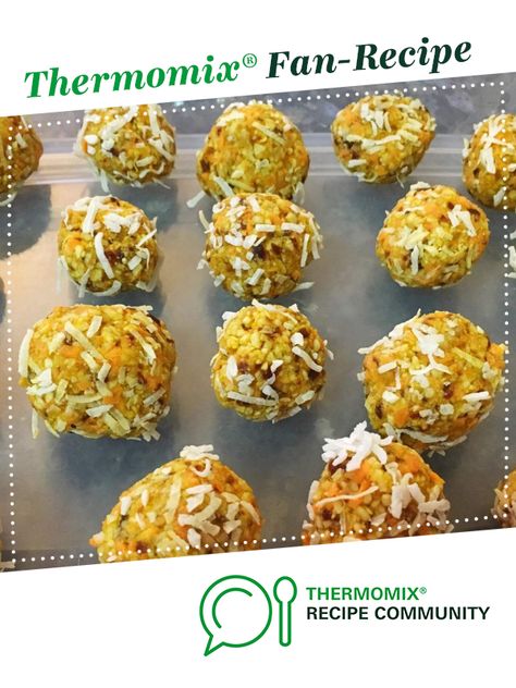 4 Ingredient Carrot Cake Bliss Balls (Wholefood Simply) by marinab43. A Thermomix <sup>®</sup> recipe in the category Baking - sweet on www.recipecommunity.com.au, the Thermomix <sup>®</sup> Community. Carrot Cake Balls, Veggie Balls, Bliss Balls, Kitchen Machine, Recipe Community, 4 Ingredient, Cake Balls, Thermomix Recipes, Vegan Paleo