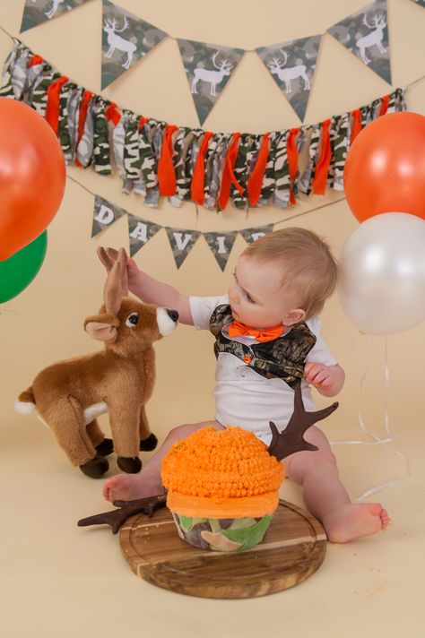 A hunting we will go...Cute camouflage baby. www.shellpix@me.com Hunting First Birthday Party, Hunting First Birthday, Birthday Cake Boys, Hunting Ideas, First Birthday Party Ideas, Hunting Cake, Camo Birthday, Boys Cake, Hunting Birthday