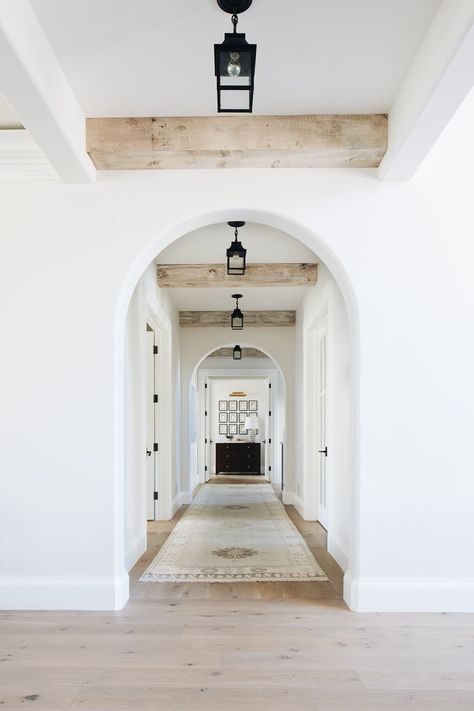 Things We Love:  Blonde Wood Modern English Country, Kate Marker Interiors, Arch Doorway, Hallway Inspiration, Hallway Designs, Casas Coloniales, Interior Design Magazine, Studio Mcgee, Country Estate