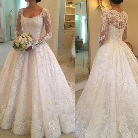 Long Sleeve Wedding Dress Vintage, Country Bridal Gown, Dresses Elegant Long, Wedding Dress Backs, Sleeve Wedding Dress, Long Sleeve Wedding, Elegant Wedding Dress, Wedding Dress Long Sleeve, Dress Backs