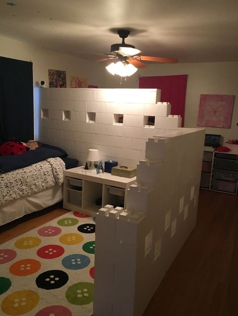 #everblock #everblocksystems #bedroom #roomdivider #dividingwall #portablewall #partition #privacy #DIY #EverBlock #EverBlockSystems #design #create #modular #buildingblocks #build How To Divide A Room Ideas, How To Divide A Room, Chromatography Experiment, Room Divider Ideas Bedroom, Kids Room Divider, Bedroom Divider, Kids Rooms Shared, Kids Shared Bedroom, Shared Kids Room